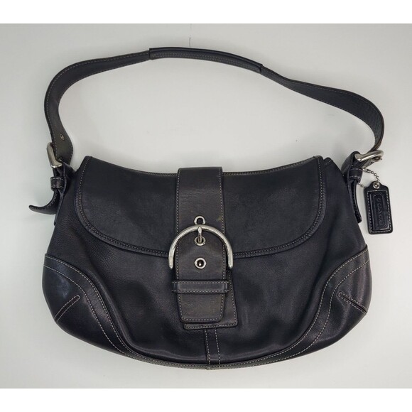 Vintage Coach 9248 Leather Soho Buckle Flap Hobo Bag - Picture 1 of 9